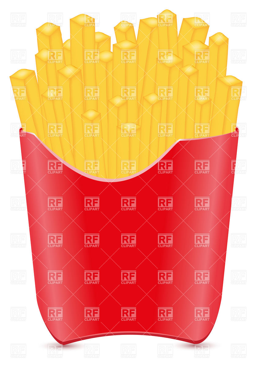 840x1200 French Fries Potato In Red Pack Vector Image Vector Artwork Of