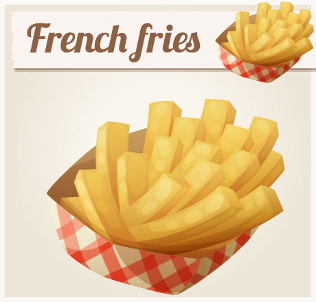 460x440 French Fries Vector Illustration 02 Free Download