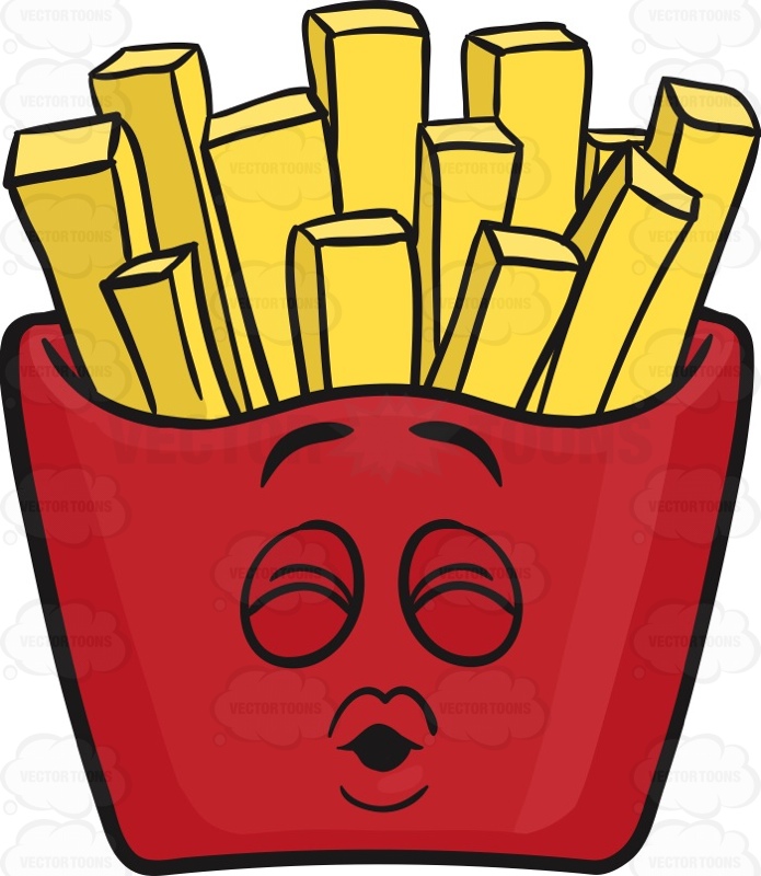 695x800 Sealed With A Kiss Red Pack Of French Fries Emoji Clipart By