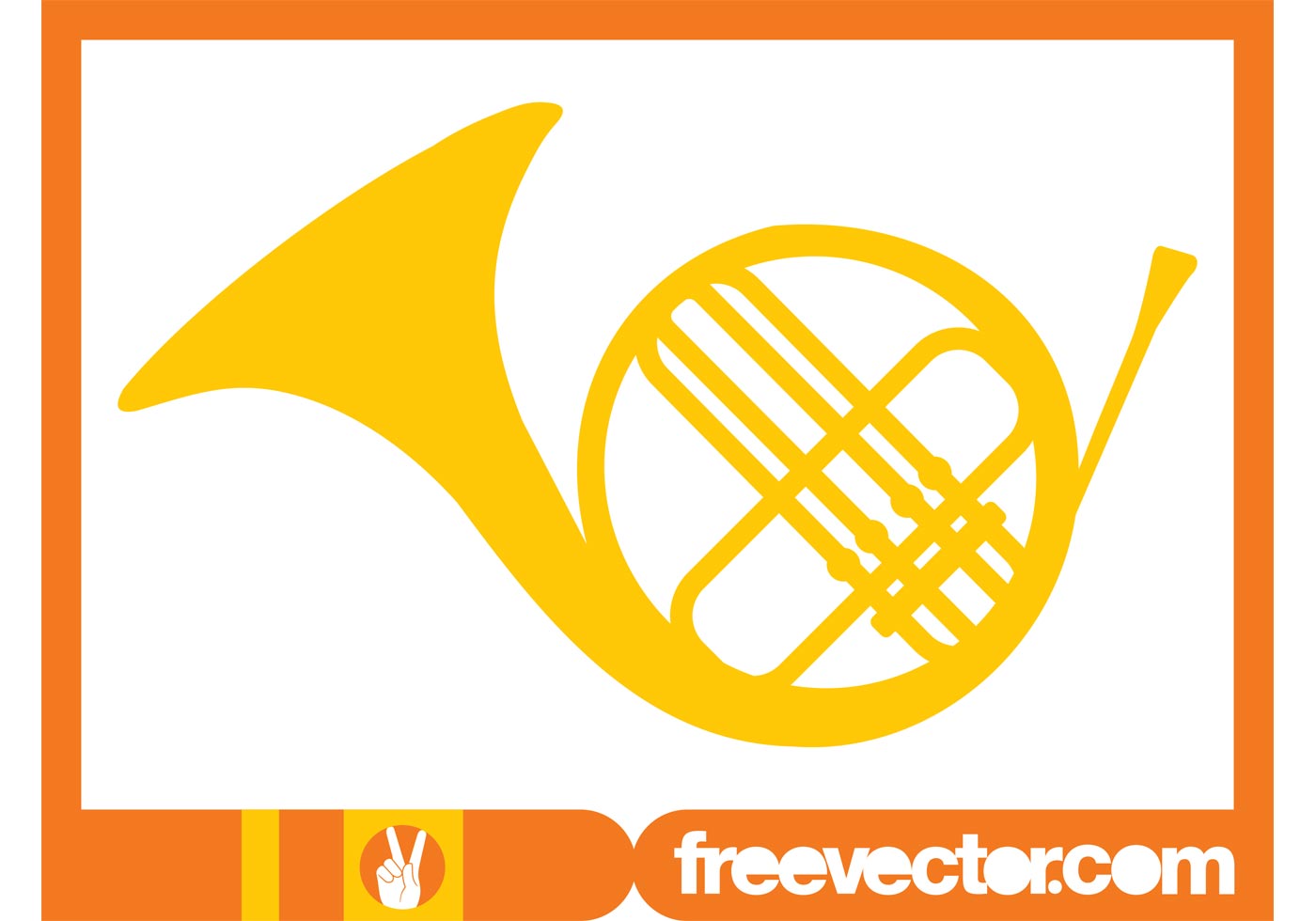 1400x980 French Horn Free Vector Art