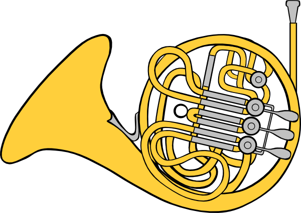 600x426 French Horn Clip Art Free Vector 4vector