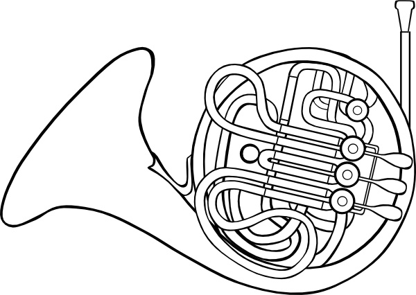 600x426 French Horn Clip Art Free Vector In Open Office Drawing Svg ( .svg