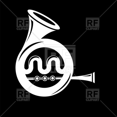 400x400 Musical French Horn Icon Vector Image Vector Artwork Of Signs