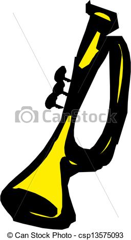 256x470 Vector Illustration Of A French Horn.