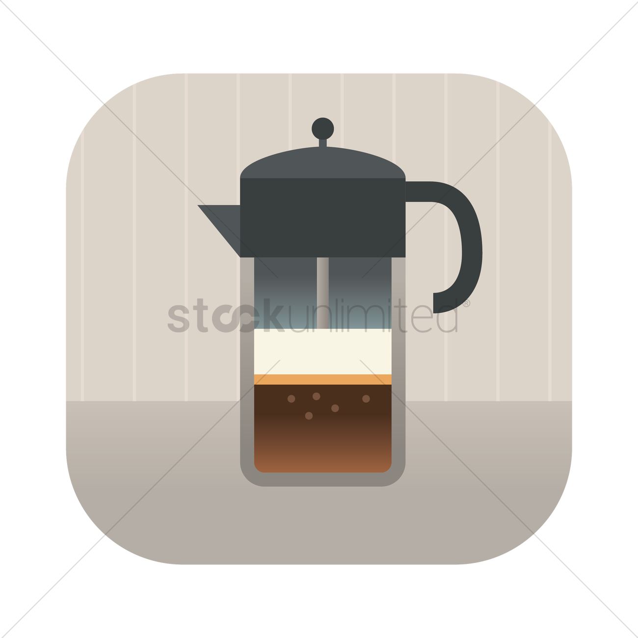 1300x1300 French Press Vector Image