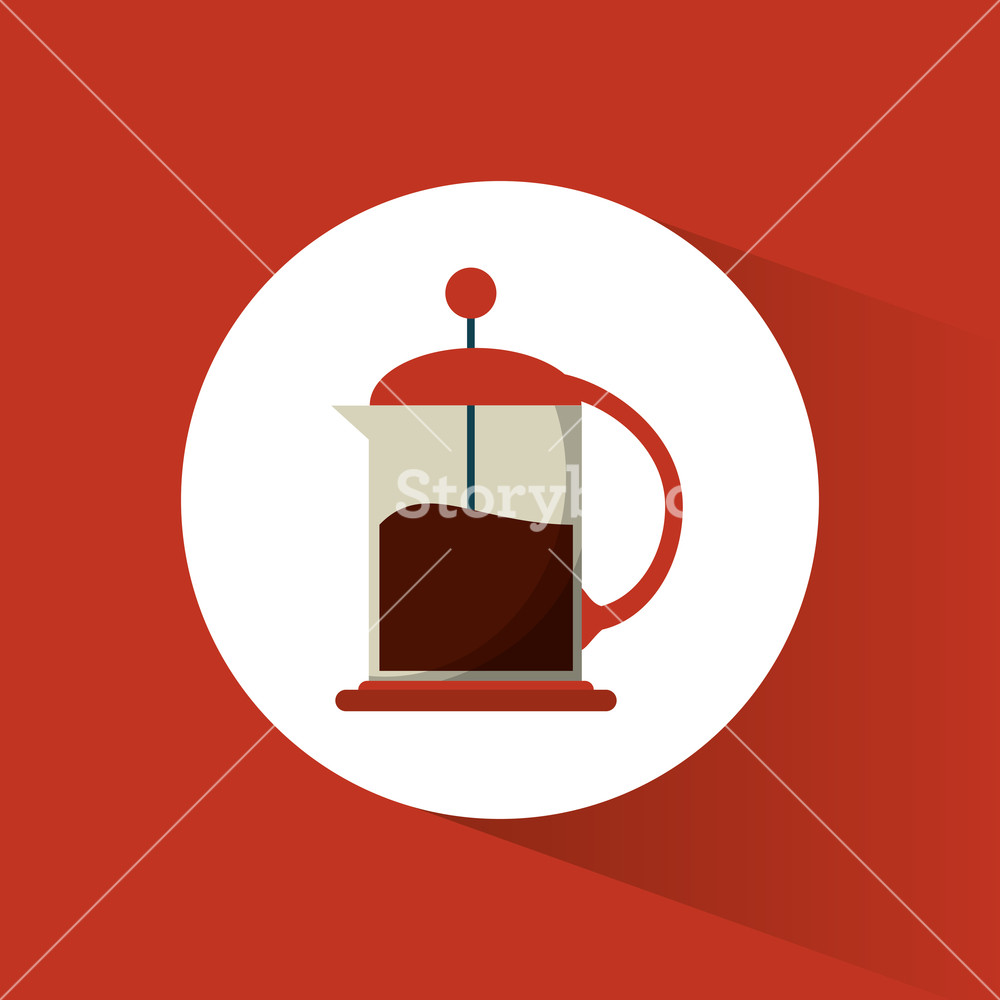 1000x1000 French Press Coffee Glass Vector Illustration Eps 10 Royalty Free