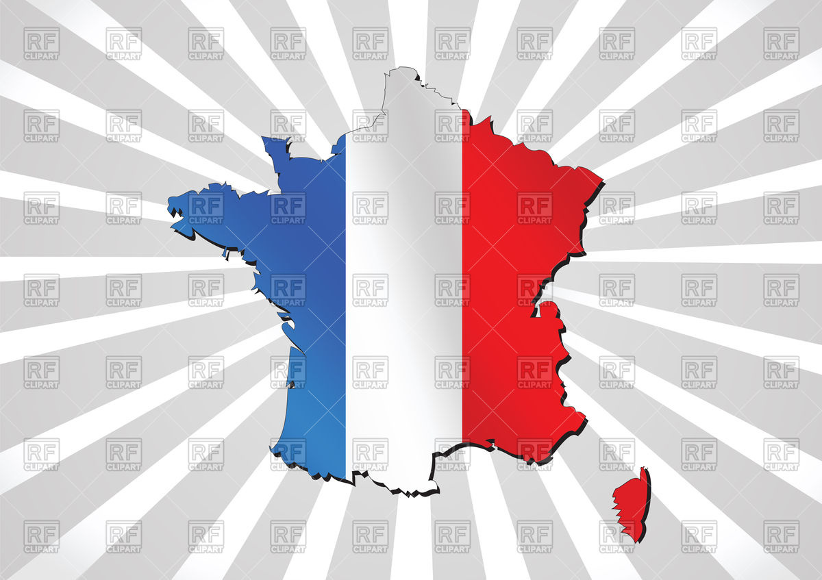 1200x847 Map And Flag Of France , French Republic Vector Image Vector