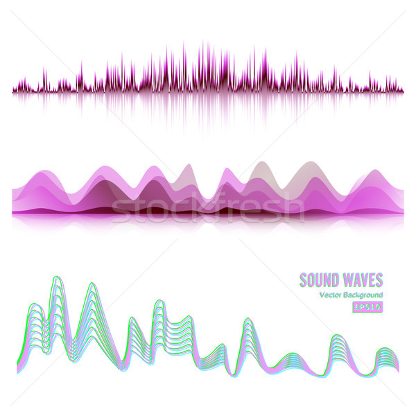 600x600 Music Sound Waves Pulse Abstract Vector. Digital Frequency Track