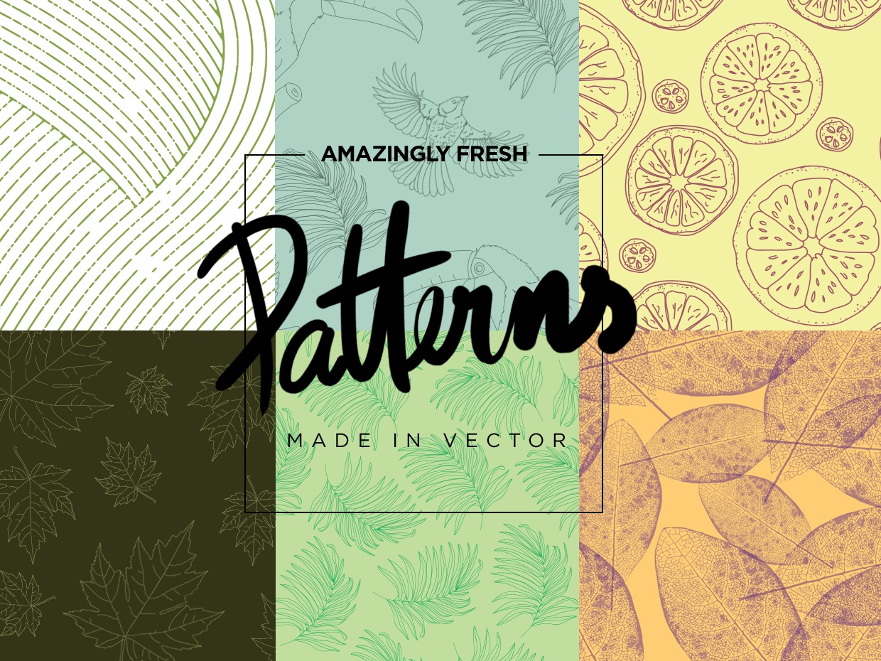 1240x930 Amazingly Fresh Vector Patterns!