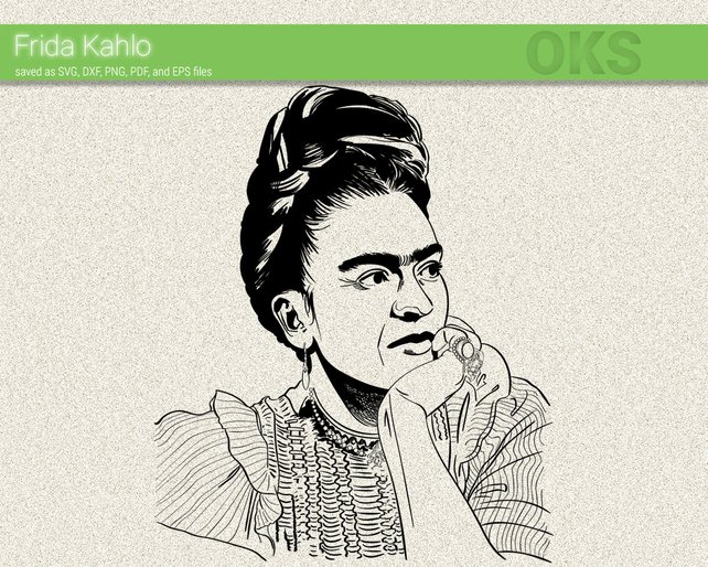 642x514 Frida Kahlo Svg Download Artwork Clipart Madonna Vector Etsy
