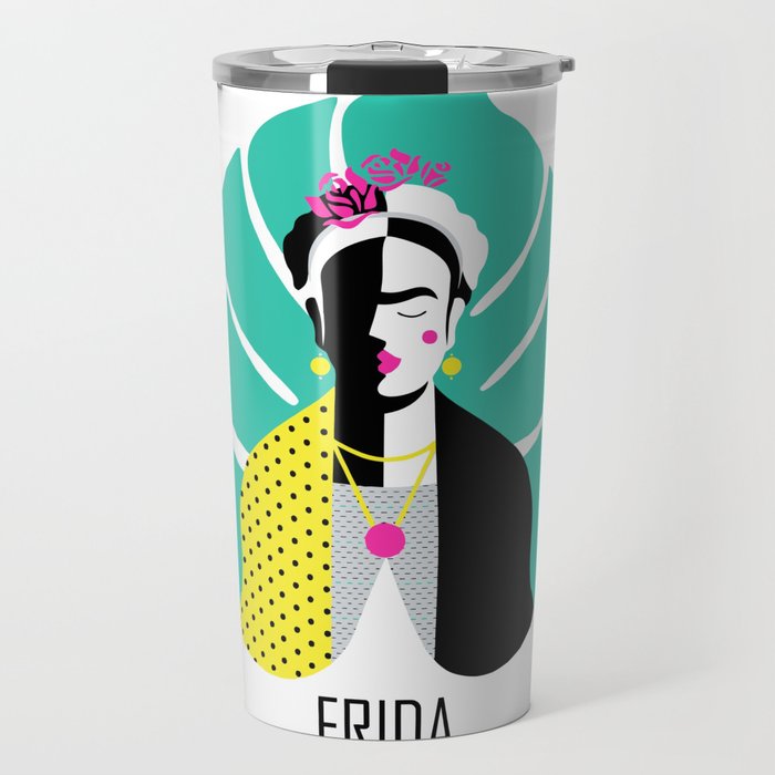 700x700 Frida Vector Art Travel Mug By Sgrunfo Society6