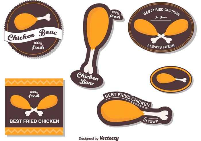 700x490 Fried Chicken Vector Labels