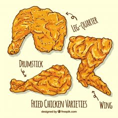 236x236 Fried Chicken Vector Labels