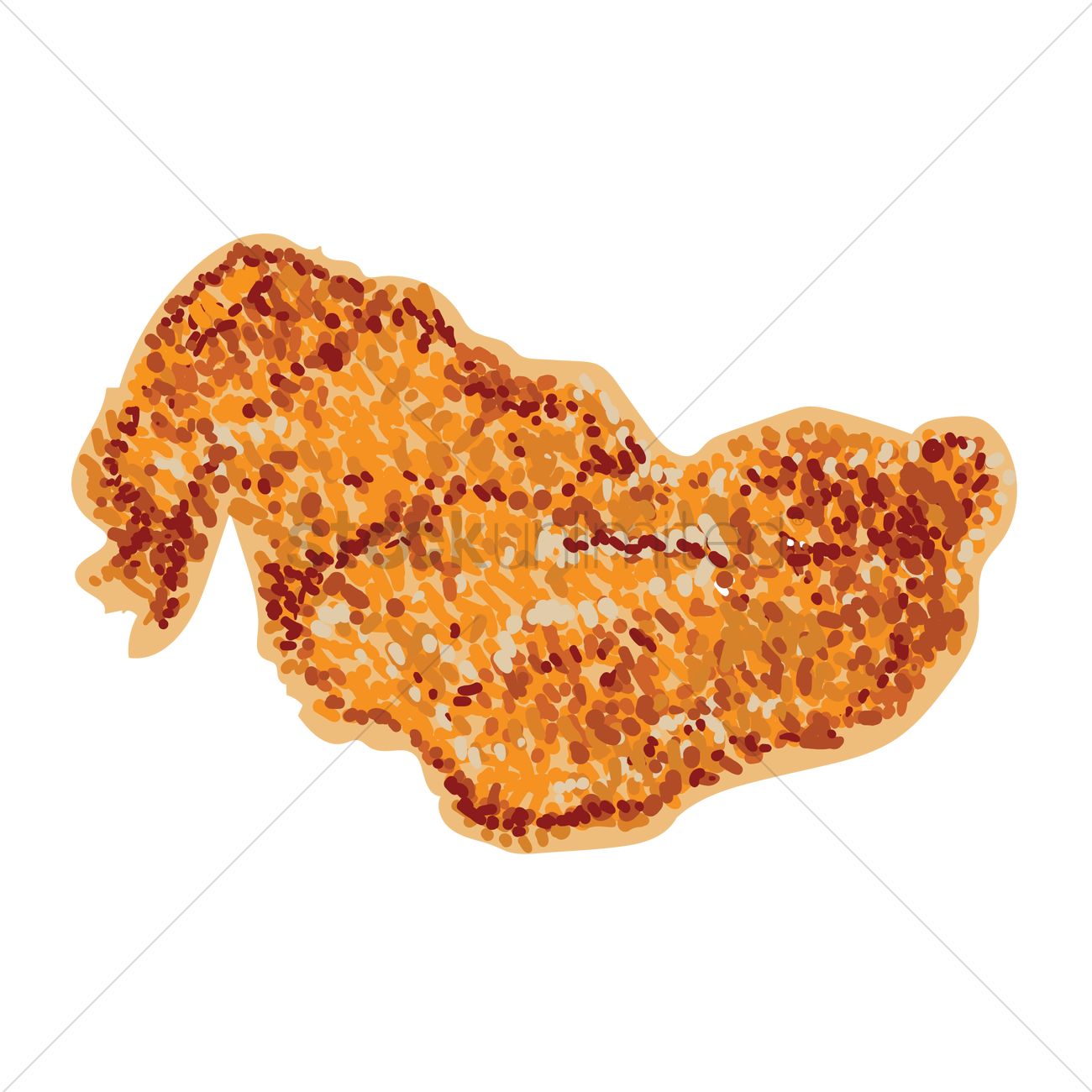 1300x1300 Fried Chicken Vector Image