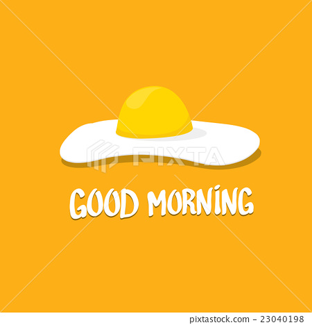450x468 Fried Egg Vector . Good Morning Concept.