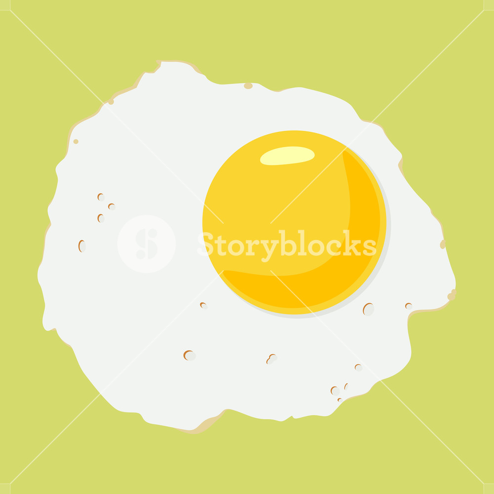 1000x1000 Fried Egg. Vector Illustration. Royalty Free Stock Image