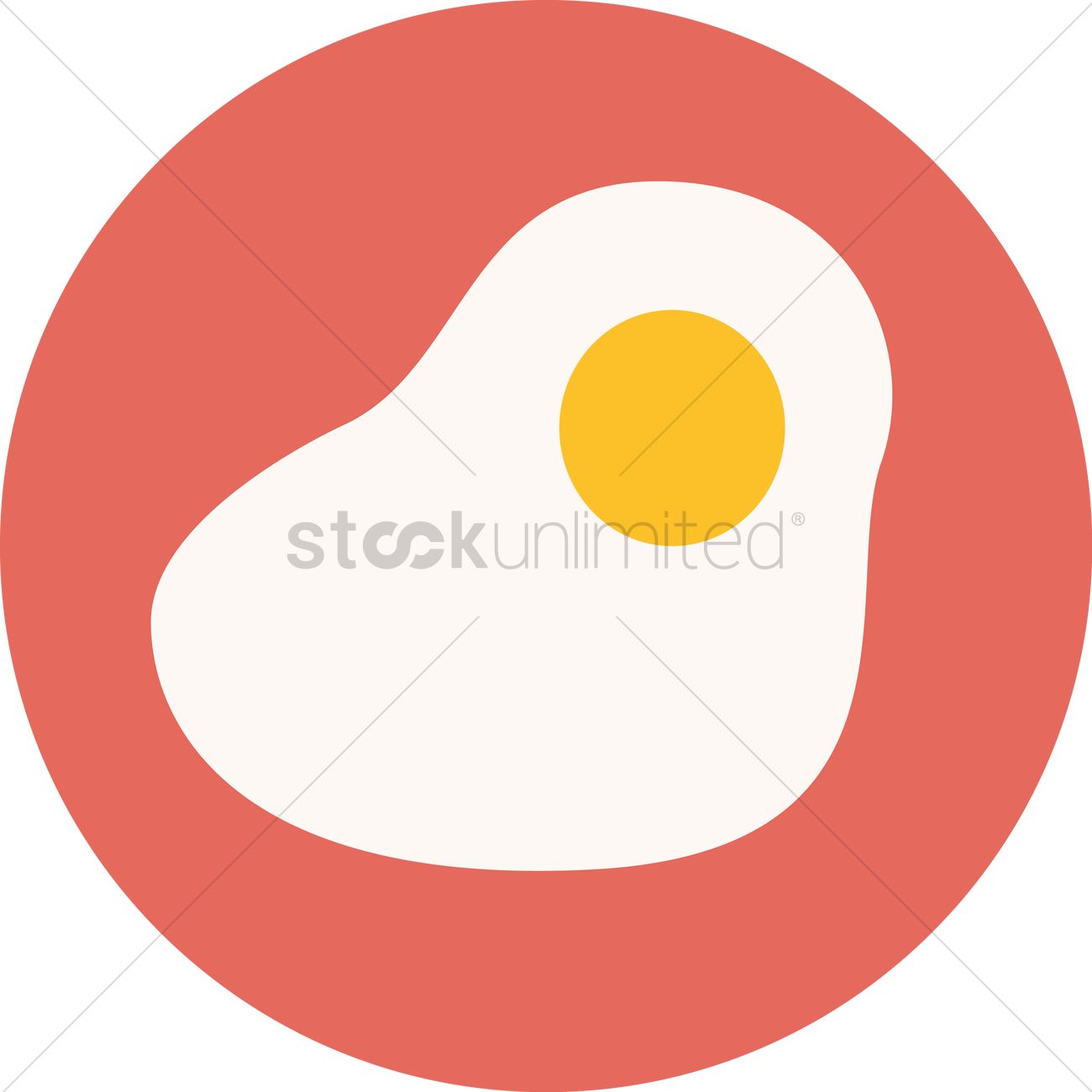 1300x1300 Fried Egg Vector Image
