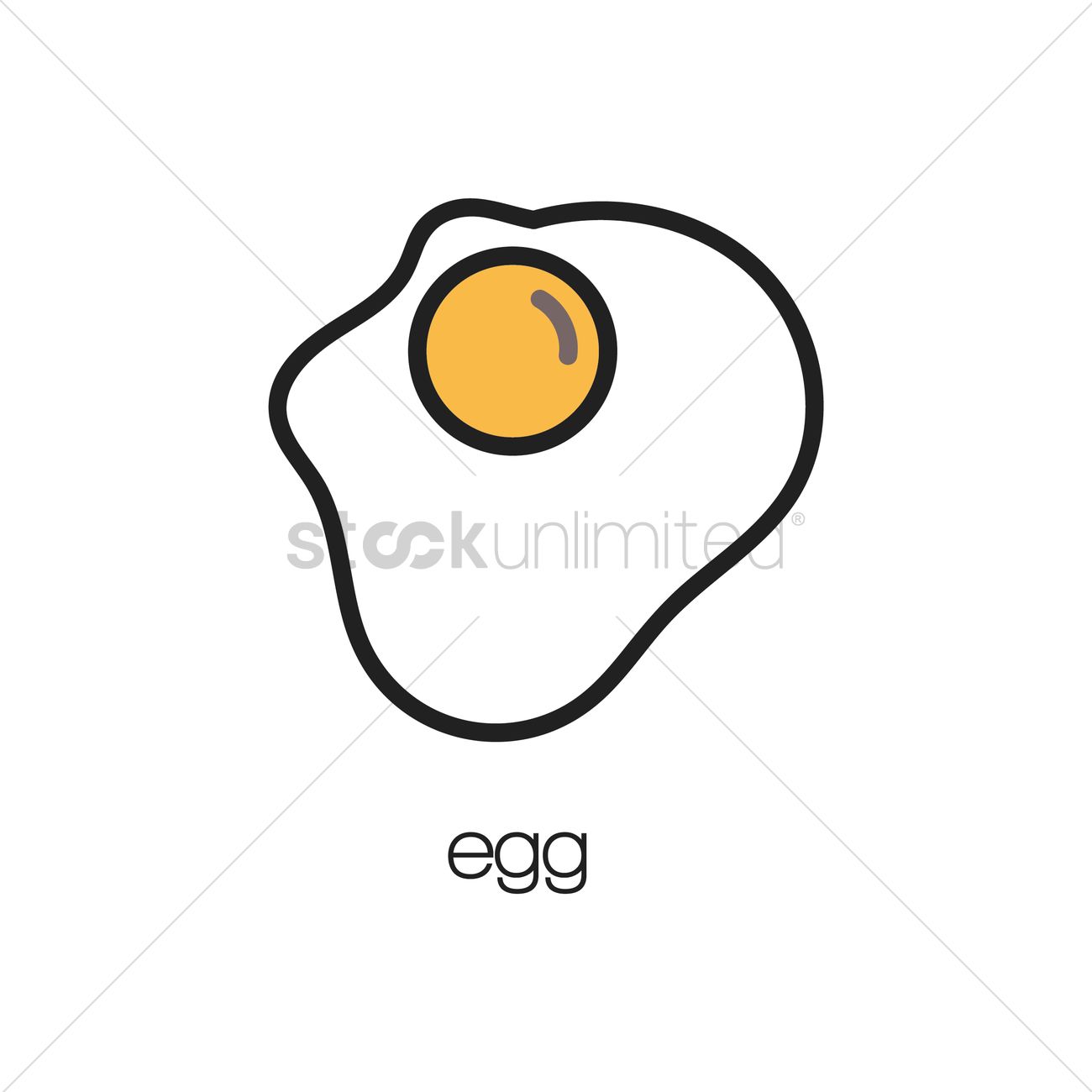 1300x1300 Fried Egg Vector Image