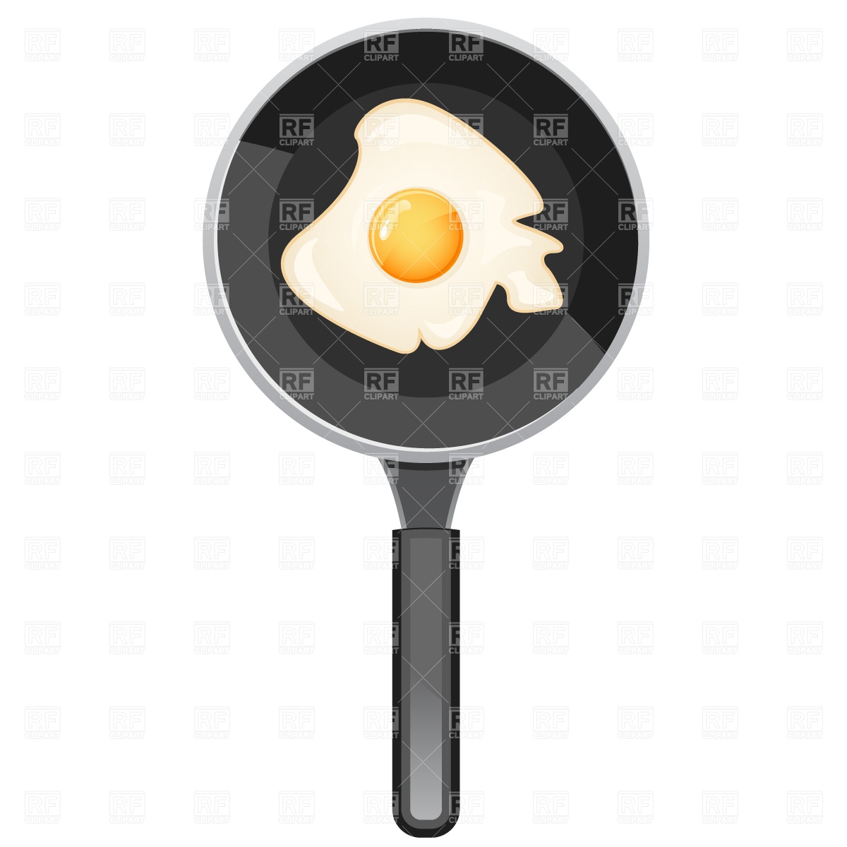 1200x1200 Frying Pan With Fried Eggs Vector Image Vector Artwork Of Food