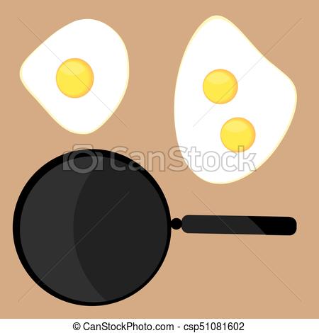 450x470 Scrambled Eggs Vector Icon. Healthy Nutritious Breakfast. Fried