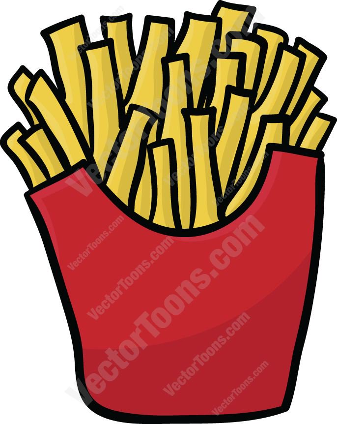 686x862 French Fries Clipart By Vector Toons