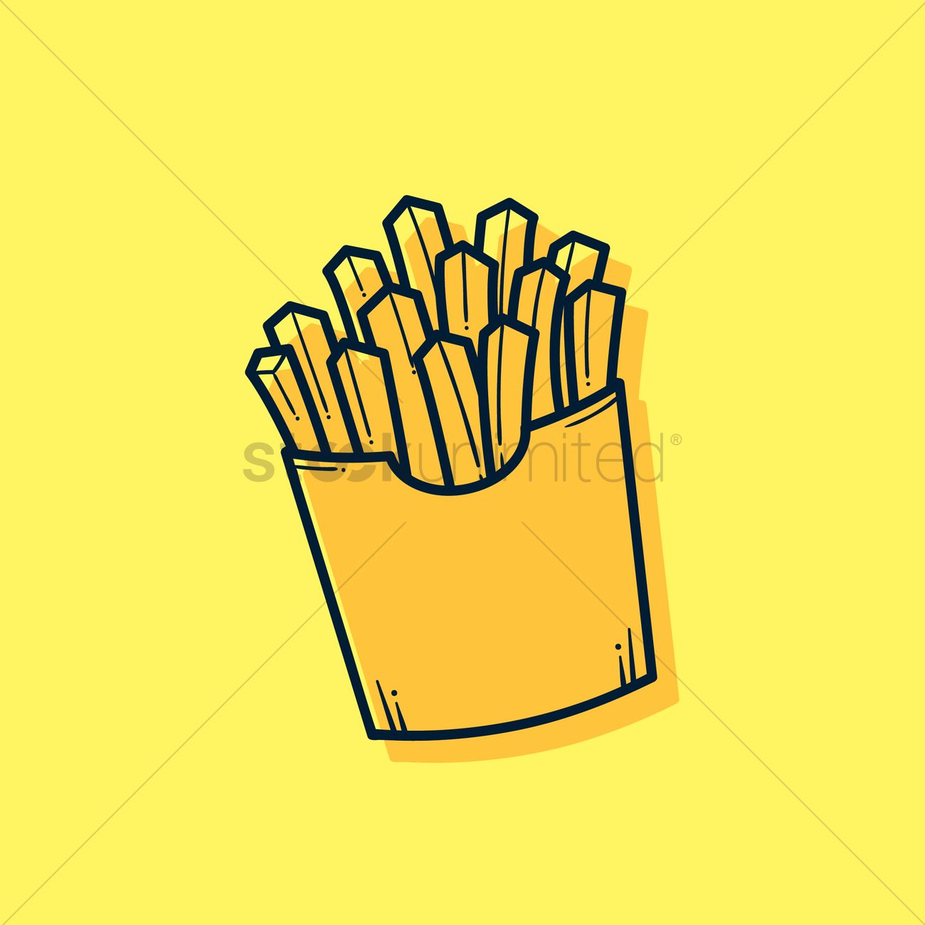 1300x1300 French Fries Vector Image