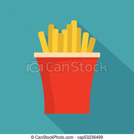 450x470 French Fries Icon, Flat Style. French Fries Icon. Flat