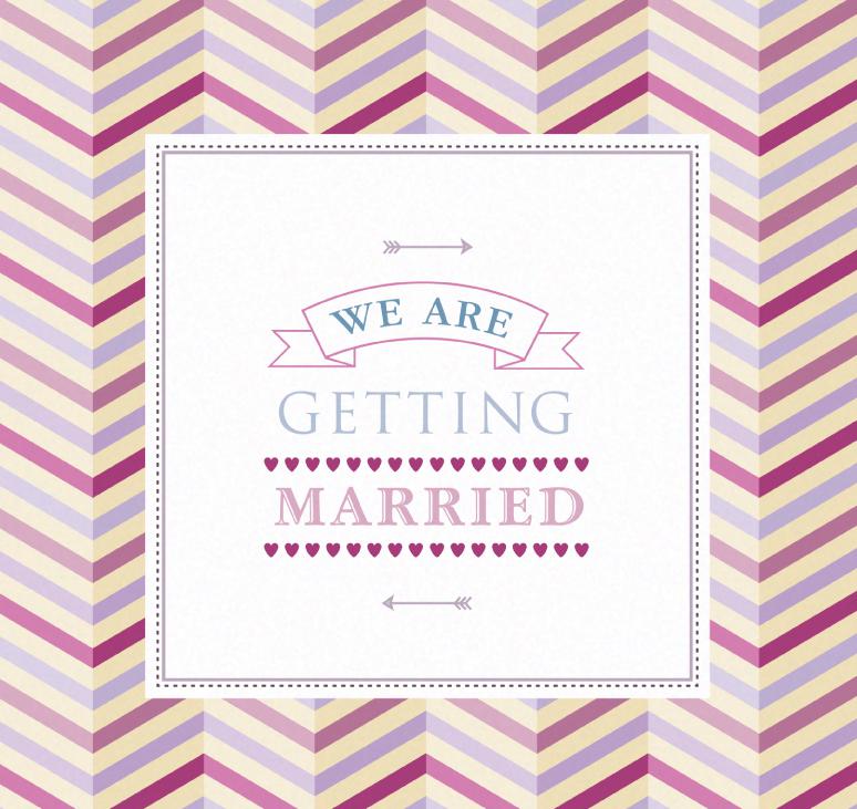 774x731 Fresh Fringe Wedding Invitation Card Design Vector [Ai]