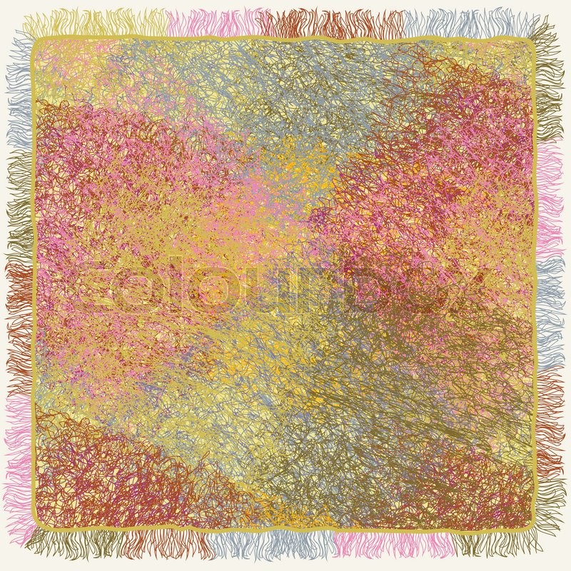 800x800 Grunge Striped And Stained Weave Colorful Plaid With Fringe