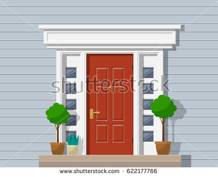 450x366 House Door Vector 25449