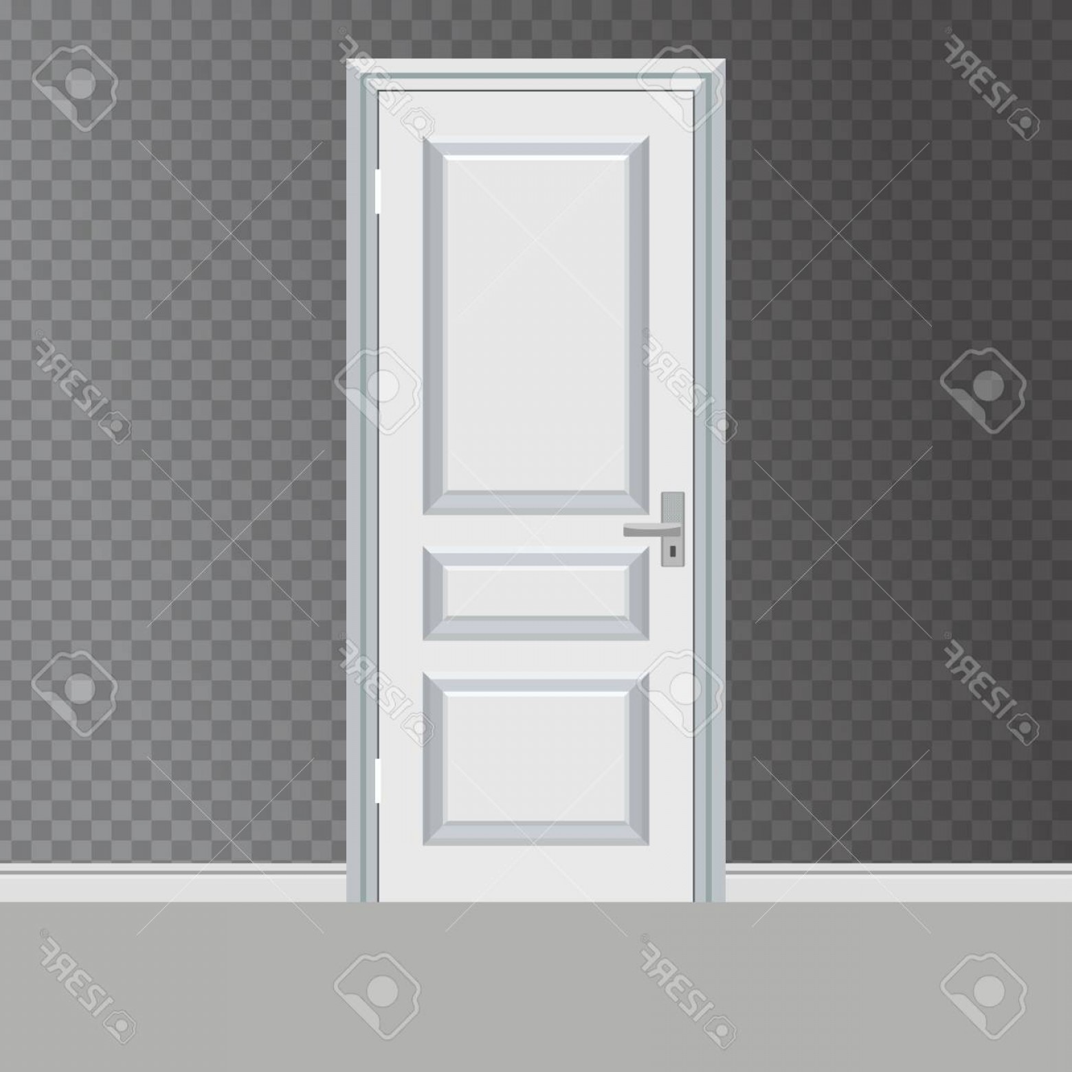 1560x1560 Photostock Vector Closed White Entrance Door Vector Illustration