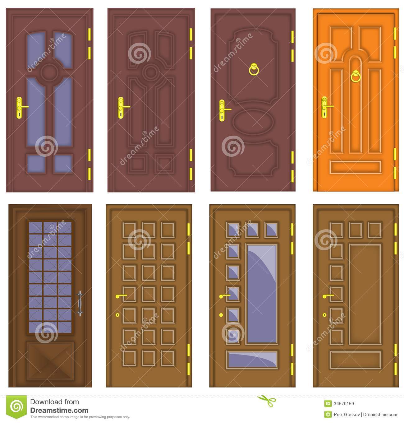 1300x1360 Classic Interior And Front Wooden Doors Vector Royalty