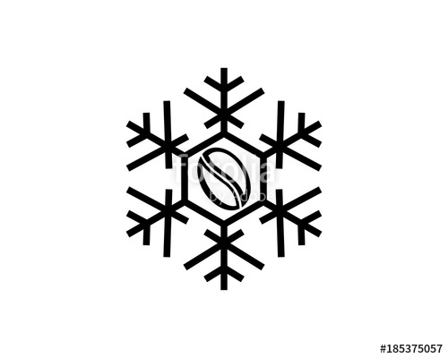 500x400 Line Art Cold Coffee Frozen Symbol Logo Vector Stock Image And