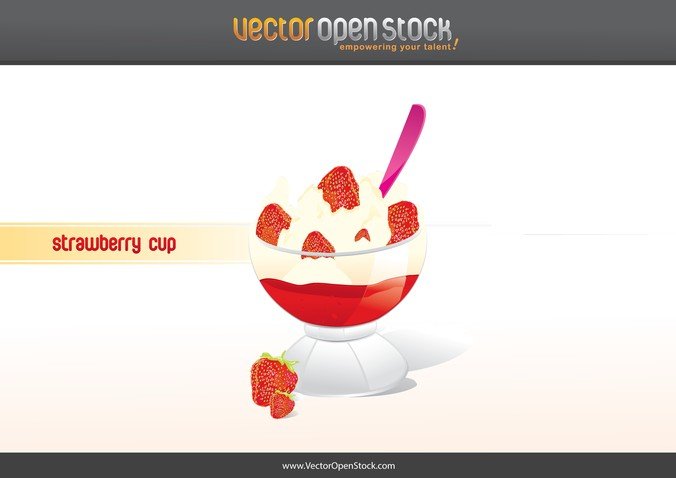 676x478 Free Strawberry Frozen Yogurt Cup Psd Files, Vectors Amp Graphics