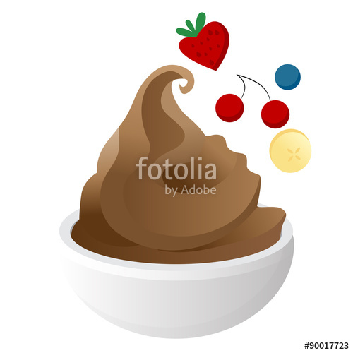 500x500 Frozen Chocolate Yogurt Icon Stock Image And Royalty Free Vector