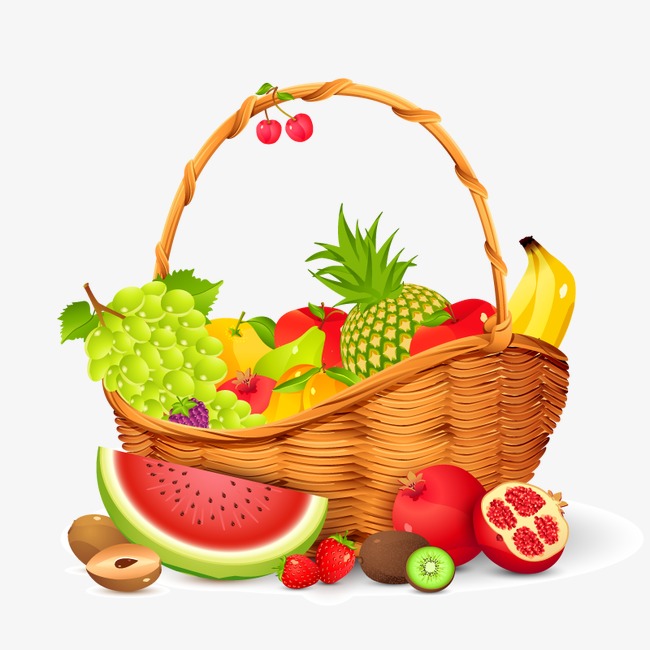 650x650 Vector Fruit Basket, Fruit Vector, Hd, Vector Png And Vector For