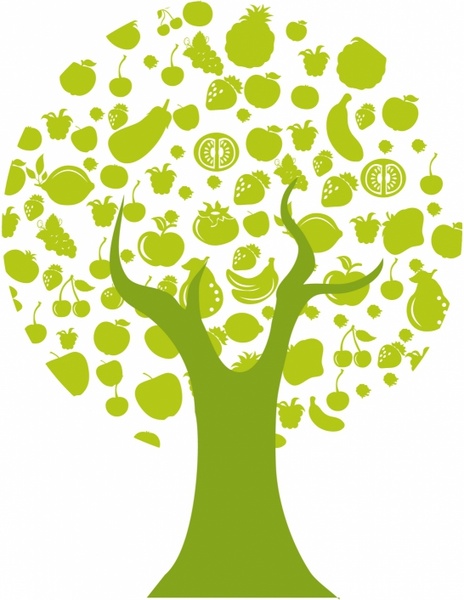 464x600 Tree Fruit Icons Free Vector In Adobe Illustrator Ai ( .ai