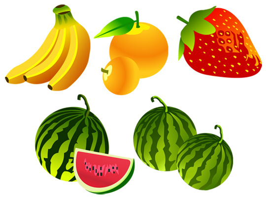 540x405 Vector Fruit Icons