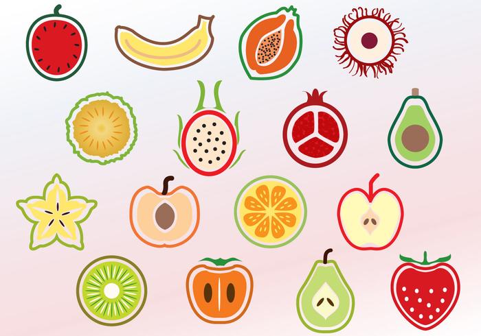 700x490 Sliced Fruits Vectors