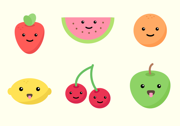 700x490 Free Smiling Fruit Vector