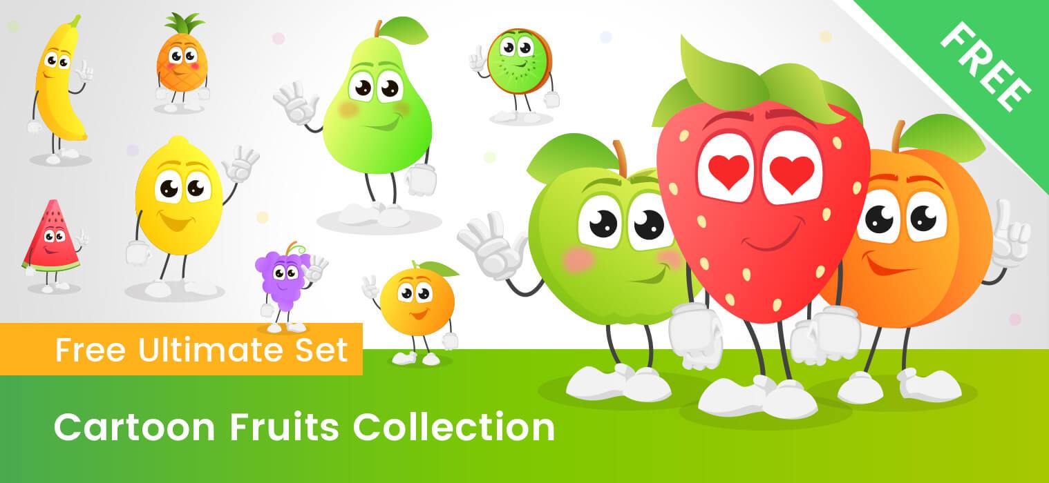 1518x700 Fruit Vector Cartoon Free Collection