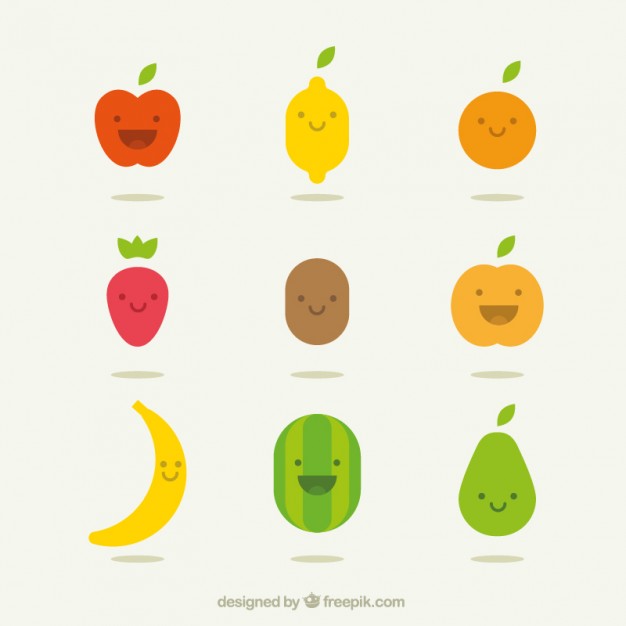626x626 Happy Fruits Vector Free Download