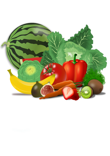 353x500 Fruit And Vegetables Vector Image Public Domain Vectors