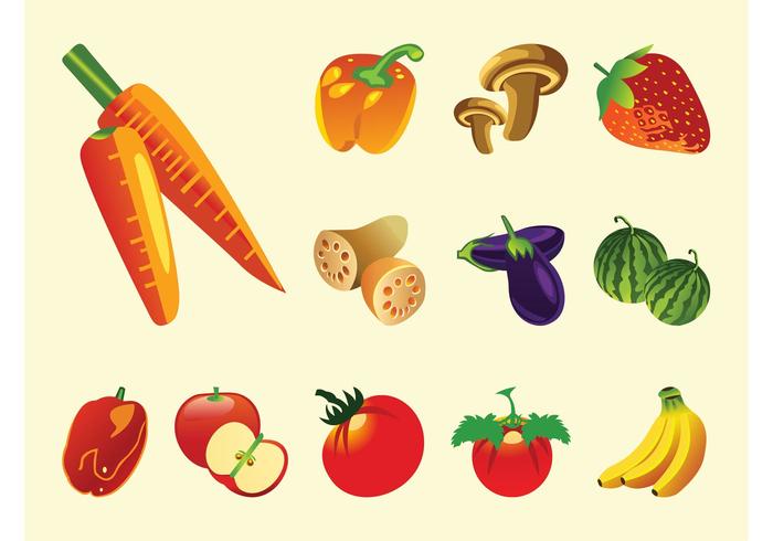 700x490 Fruits And Vegetables Vector