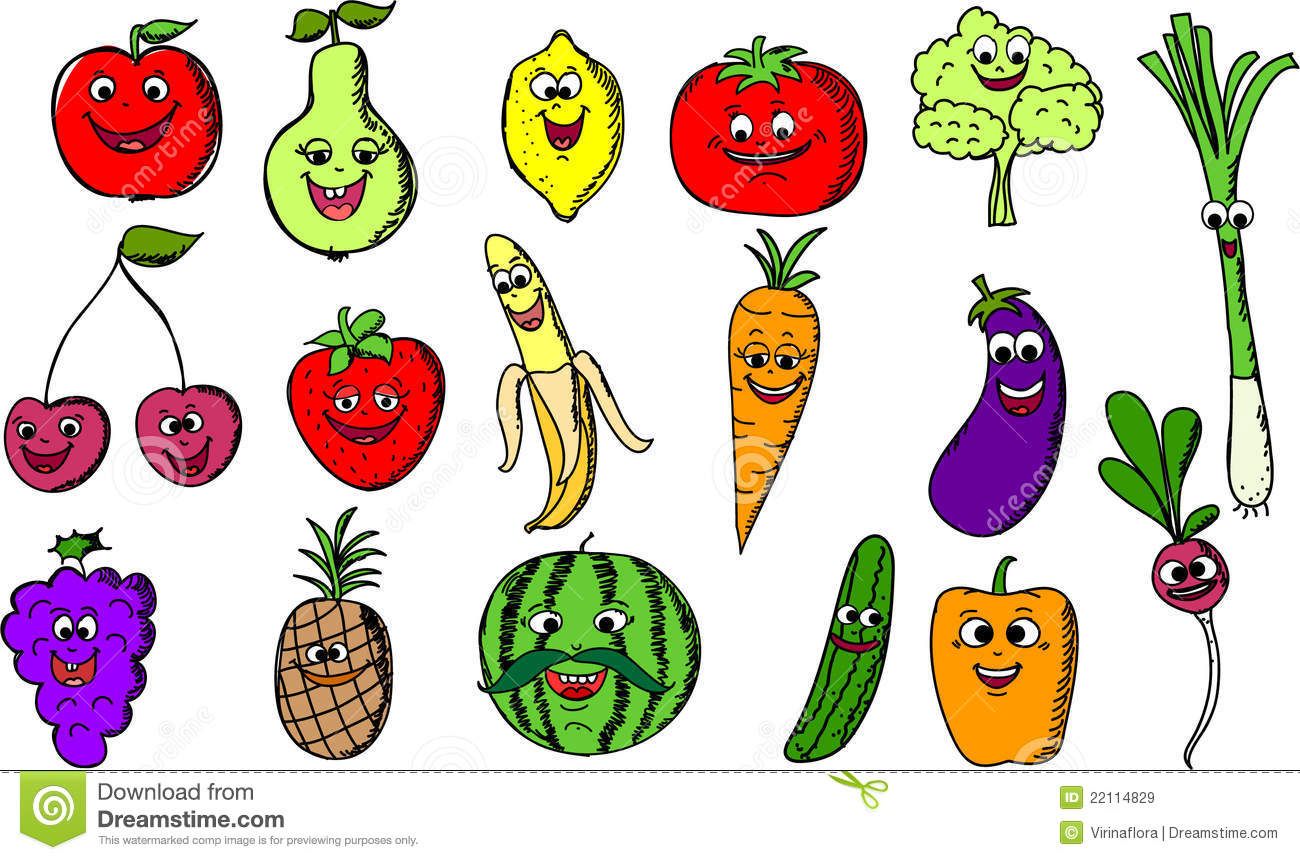 1300x860 Cartoon Fruit And Vegetable Images Cartoon Funny Fruits And