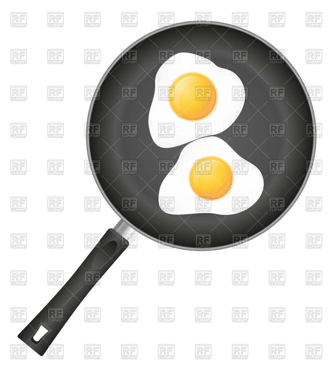 1086x1200 Fried Egg In A Frying Pan Vector Image Vector Artwork Of Food