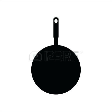 450x450 Frying Pan Silhouette Calabash Silhouette Illustration On The
