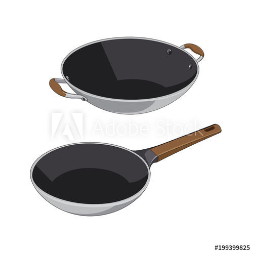 500x500 Frying Pan Vector Illustration