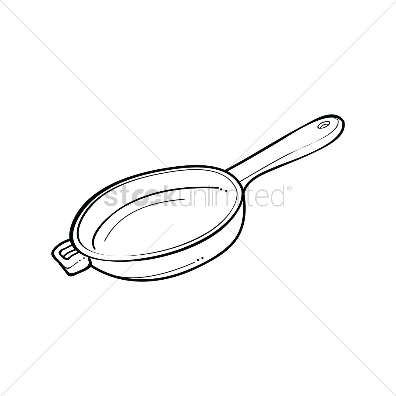 1300x1300 Frying Pan Vector Image