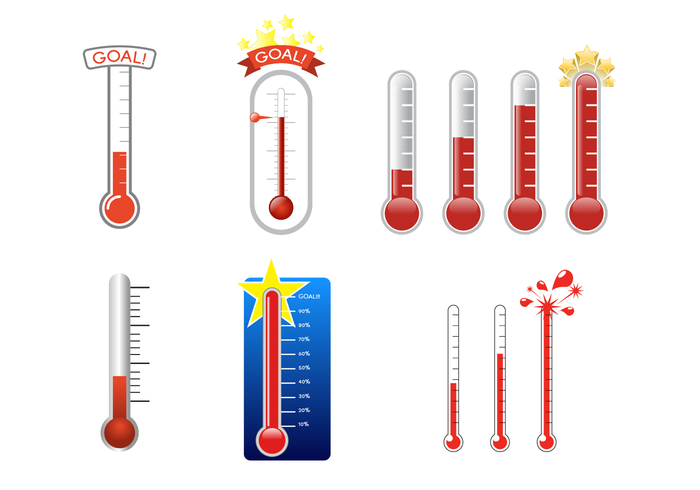 700x490 Free Goal Thermometer Vector